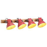 Vidaxxl applique 25 w e27 90x25 cm rouge patiné
