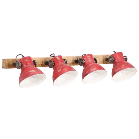 Vidaxxl applique 25 w e27 90x25 cm rouge patiné