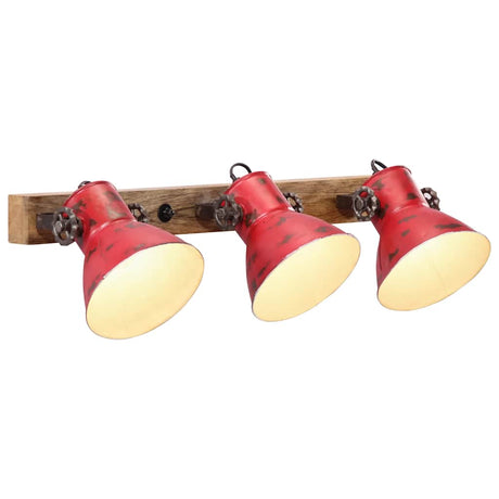 Vidaxxl applique 25 w e27 65x25 cm rouge patiné
