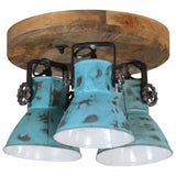 Vidaxx plafonnier 25 w e27 35x35x25 cm bleu patiné
