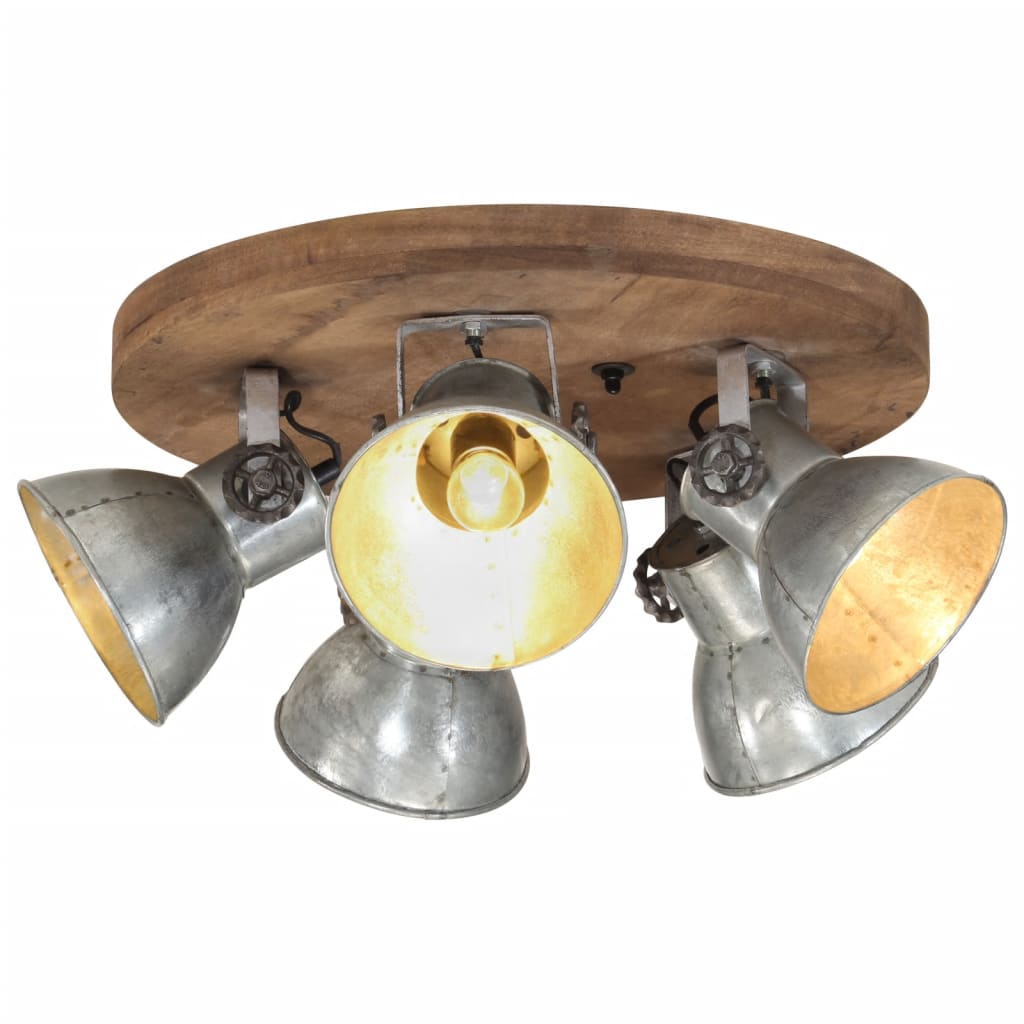 Vidaxx plafonnier 25 w e27 50x50x25 cm argent vintage