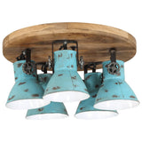 Vidaxx plafonnier 25 w e27 50x50x25 cm bleu patiné