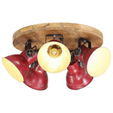 Vidaxx plafonnier 25 w e27 50x50x25 cm rouge patiné