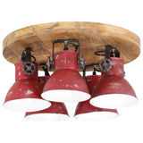 Vidaxx plafonnier 25 w e27 50x50x25 cm rouge patiné