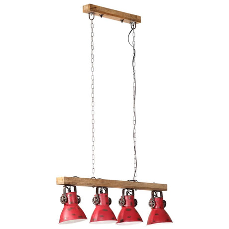 Vidaxx plafonnier 25 w e27 90x24x111 cm rouge patiné