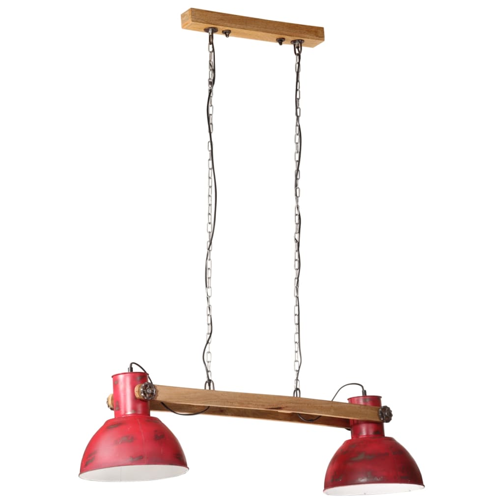 Vidaxl Hanging Lamp 25 W E27 85x28x109 cm verwitterte Rot