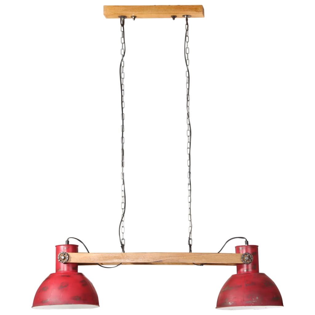 Vidaxl Hanging Lamp 25 W E27 85x28x109 cm verwitterte Rot