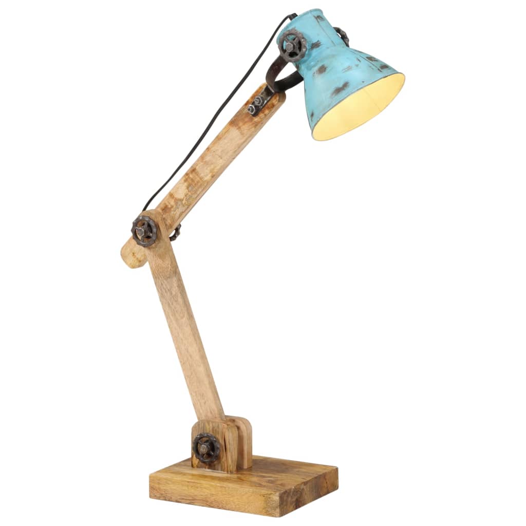 Vidaxx lampe de bureau 25 w e27 23x18x96 cm bleu patiné