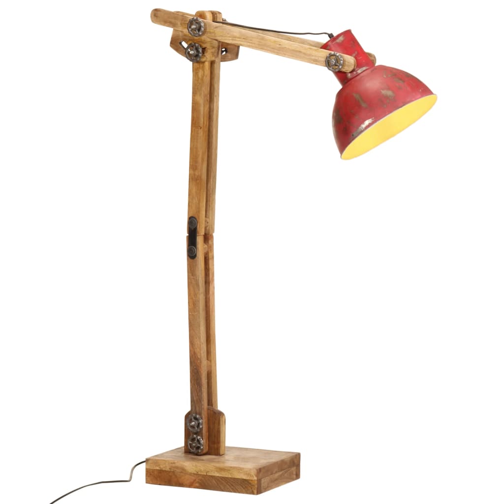 VidaXL Vloerlamp 25 W E27 33x25x130-150 cm verweerd rood