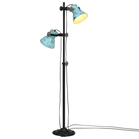 Vidaxxl lampadaire 25 w e27 25x25x90 140 cm bleu patiné