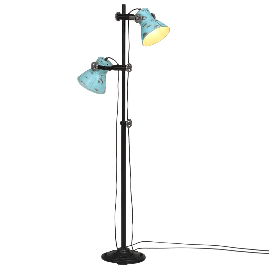 VIDAXL SHOCS LAMP 25 W E27 25x25x90 140 cm verwittert blau