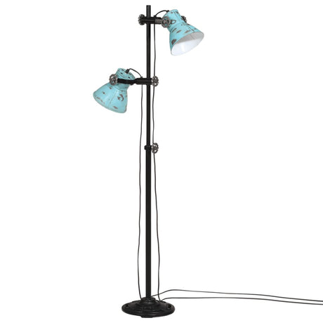 Vidaxxl lampadaire 25 w e27 25x25x90 140 cm bleu patiné
