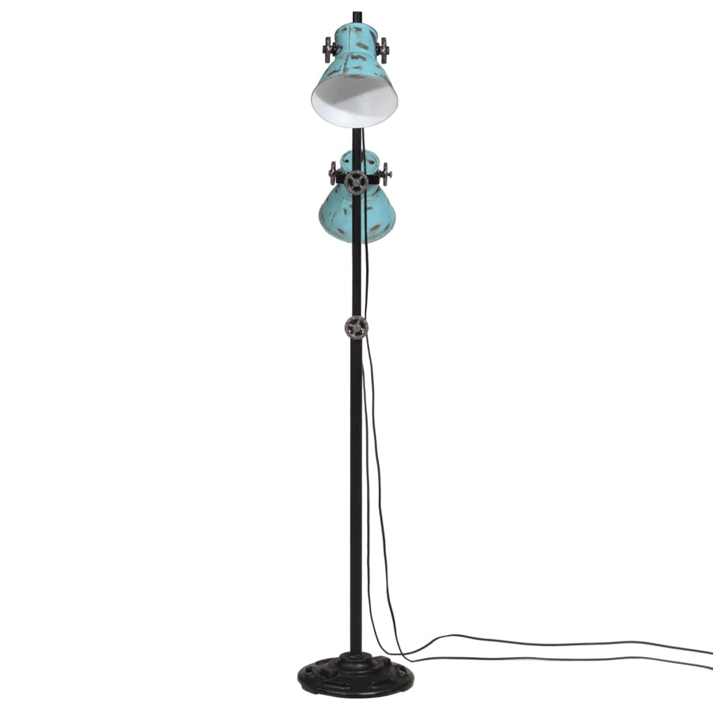 Vidaxxl lampadaire 25 w e27 25x25x90 140 cm bleu patiné