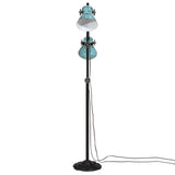 Vidaxxl lampadaire 25 w e27 25x25x90 140 cm bleu patiné