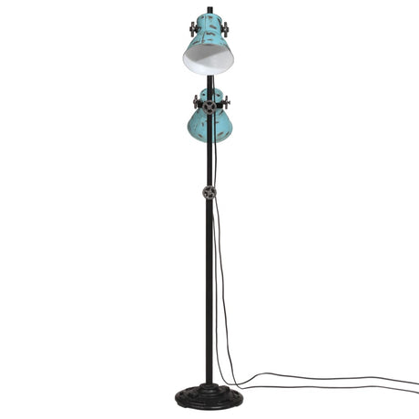 Vidaxxl lampadaire 25 w e27 25x25x90 140 cm bleu patiné