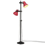 Vidaxl golvlampa 25 w e27 25x25x90 140 cm väderbitna röda