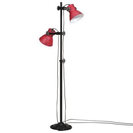 Vidaxxl lampadaire 25 w e27 25x25x90 140 cm rouge patiné