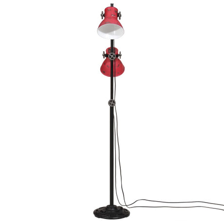 Vidaxxl lampadaire 25 w e27 25x25x90 140 cm rouge patiné
