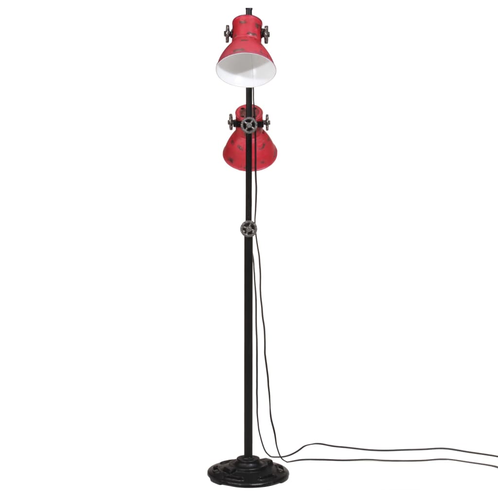 Vidaxl Floonal Lamp 25 W E27 25x25X90 140 cm zvětralé červené