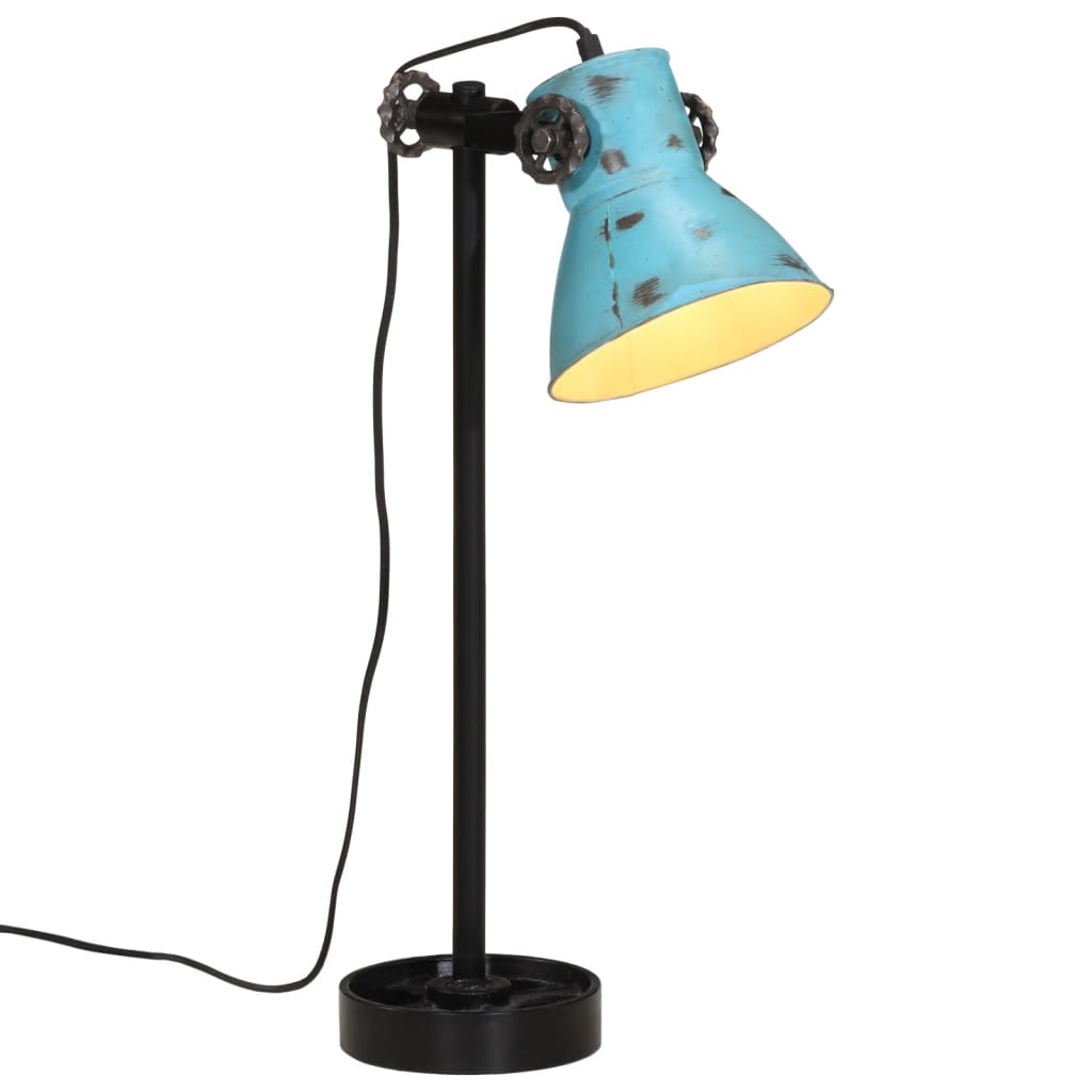 Vidaxl Desk Lampe 25 W E27 15x15x55 cm verwittert blau