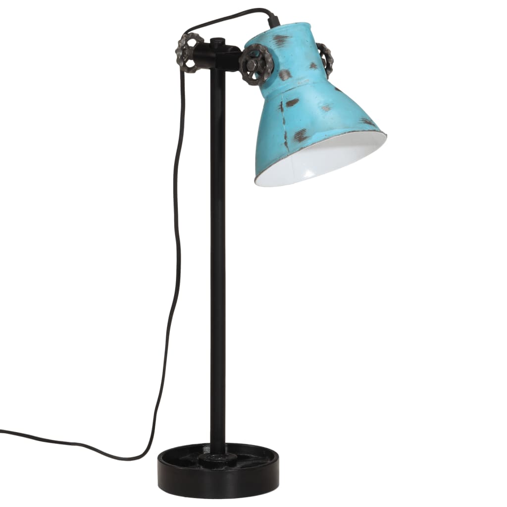 Vidaxx lampe de bureau 25 w e27 15x15x55 cm bleu patiné
