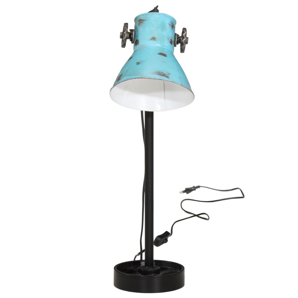 Vidaxx lampe de bureau 25 w e27 15x15x55 cm bleu patiné