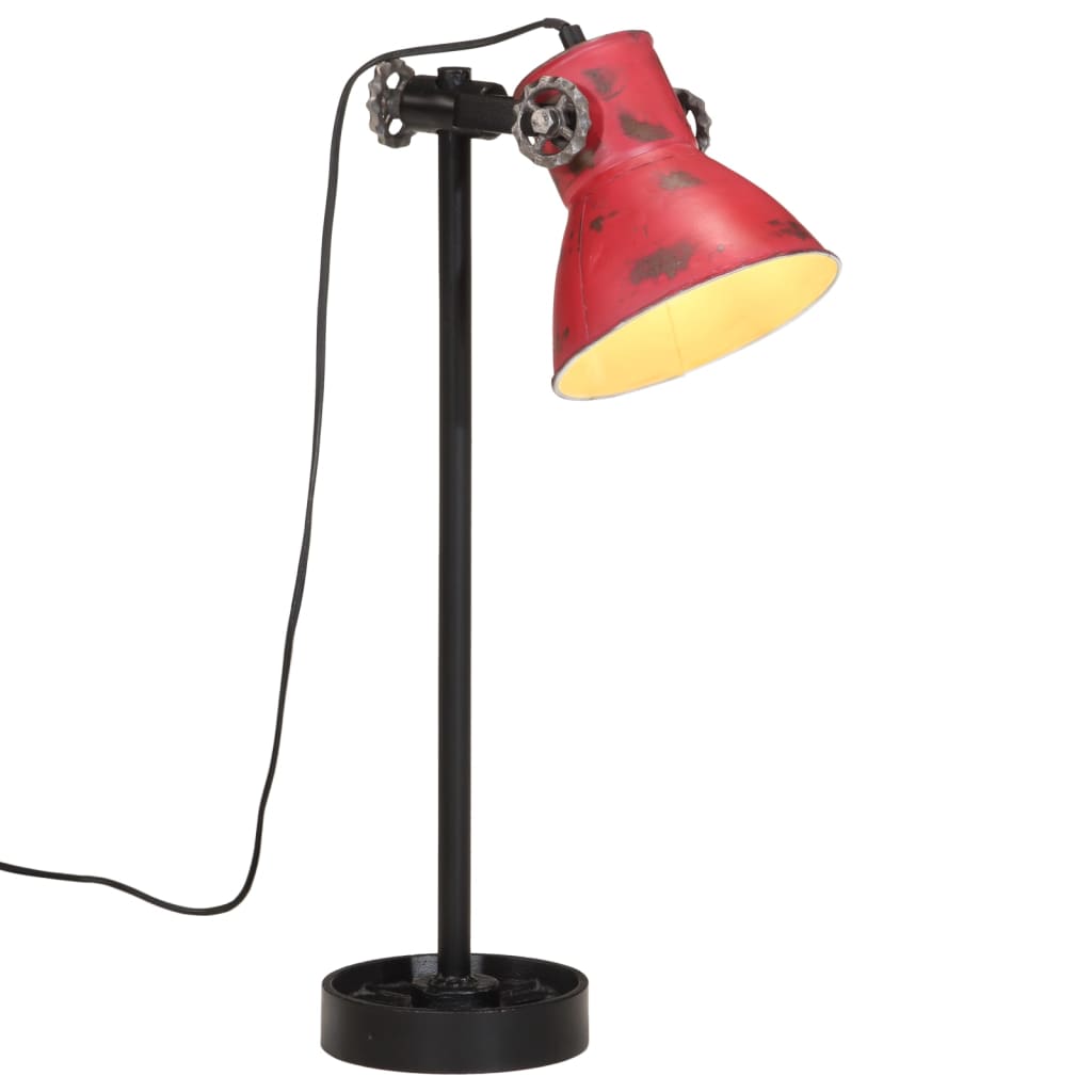 Vidaxl Desk Lampe 25 W E27 15x15x55 cm verwitterte Rot