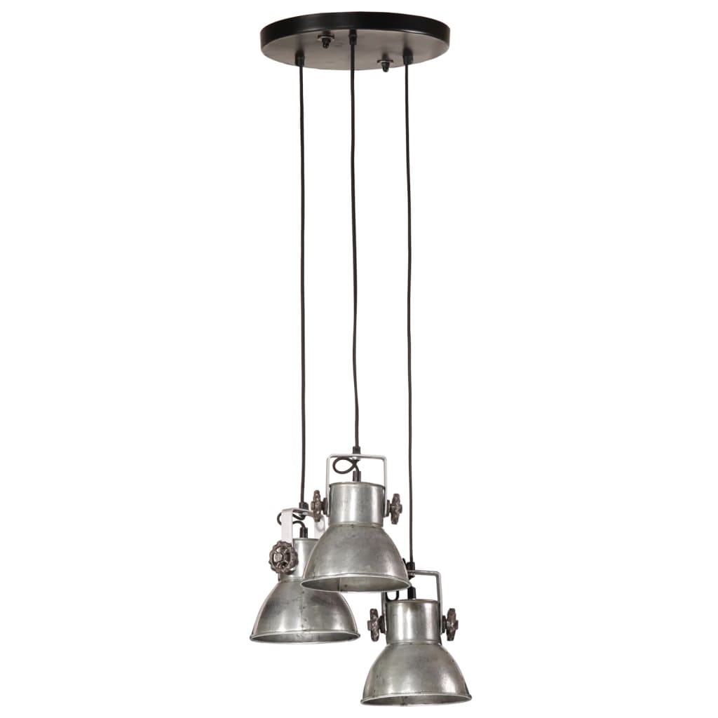Vidaxx lampe suspendue 25 w e27 30x30x100 cm argent vintage