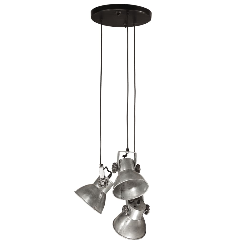 Vidaxl hanglamp 25 w e27 30x30x100 cm vintage zilverkleurig