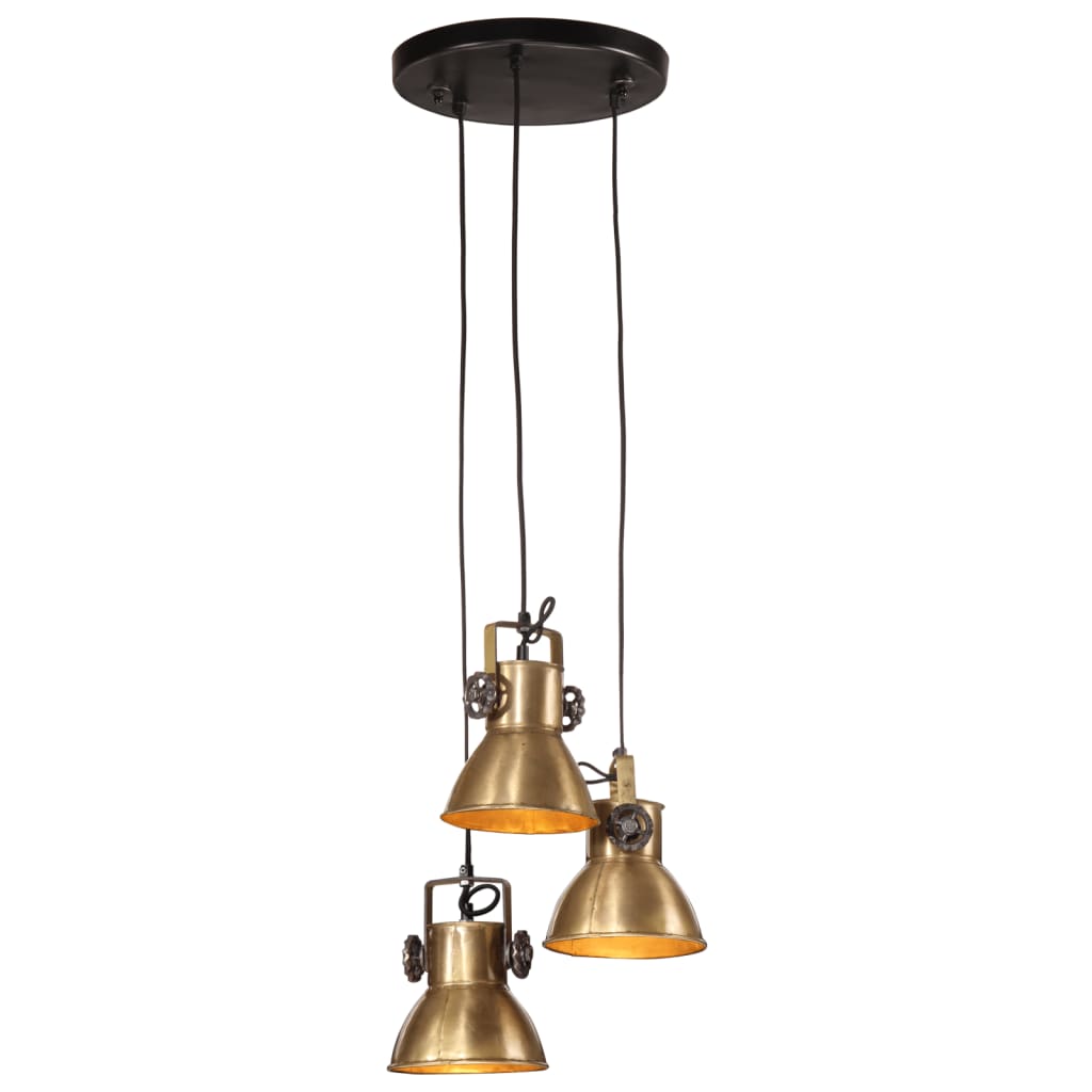 Vidaxl Lampada sospesa 25 W E27 30x30x100 cm Colorato di ottone antico