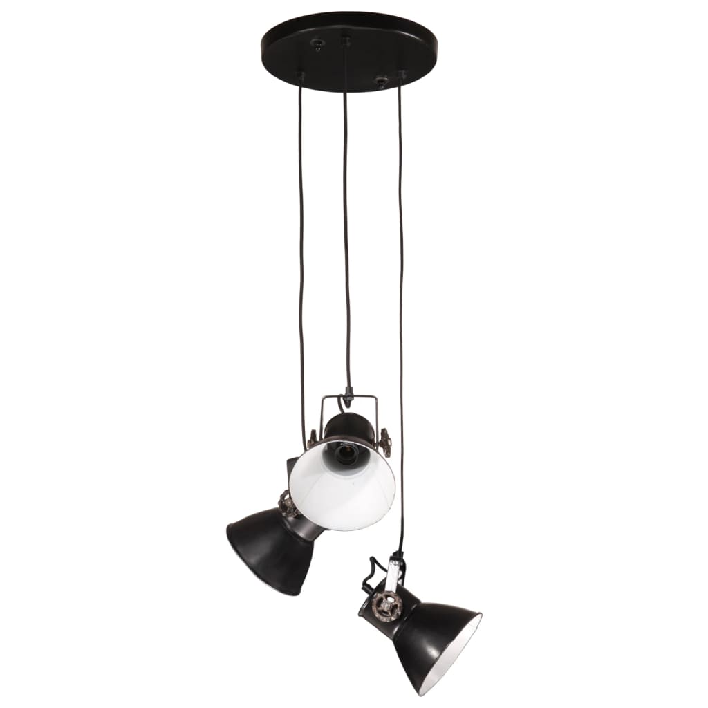 Vidaxl hængende lampe 25 W E27 30x30x100 cm sort