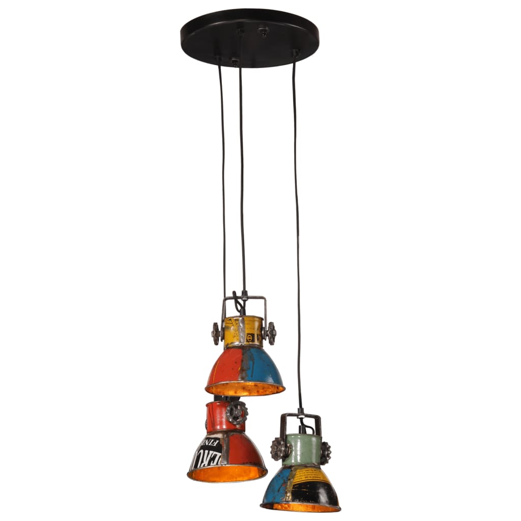 Vidaxl hængende lampe 25 W E27 30x30x100 cm Multi -farvet