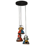 VidaXL Lampe suspendue 25 W E27 30x30x100 cm multicolore