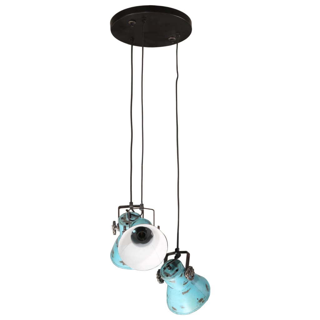 Vidaxl Hanging Lampe 25 W E27 30x30x100 cm Bleu par temps