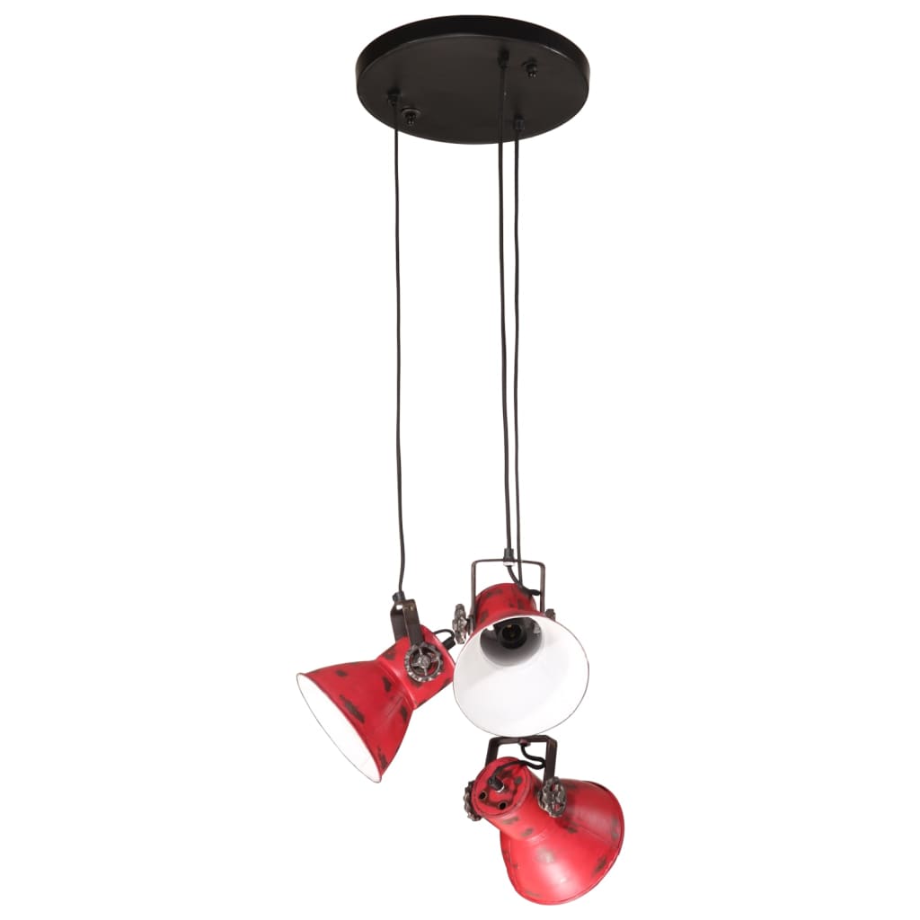 Vidaxx lampe suspendue 25 w e27 30x30x100 cm rouge patiné