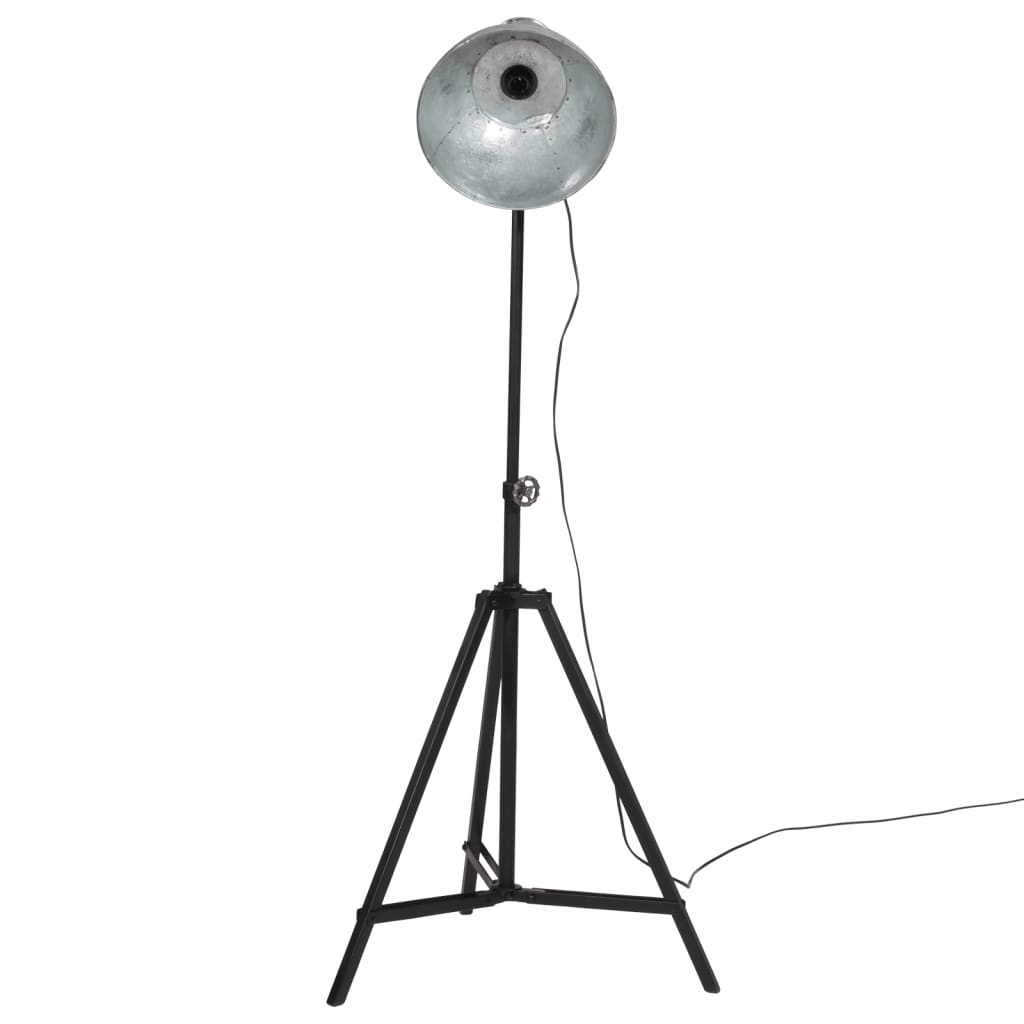 Vidaxl Floor Lamp 25 W E27 61x61x90 150 cm vintage sølvfarget