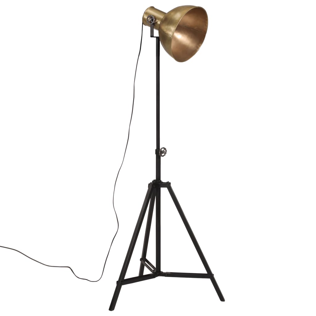 Vidaxxl lampadaire 25 w e27 61x61x90 150 cm couleur laiton antique