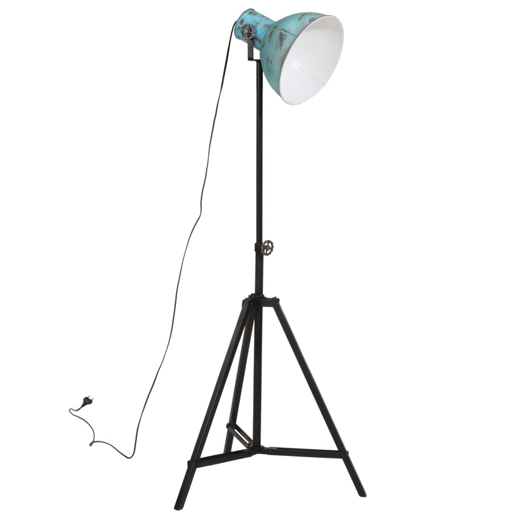 Vidaxl golvlampa 25 w e27 61x61x90 150 cm väderbitna blått