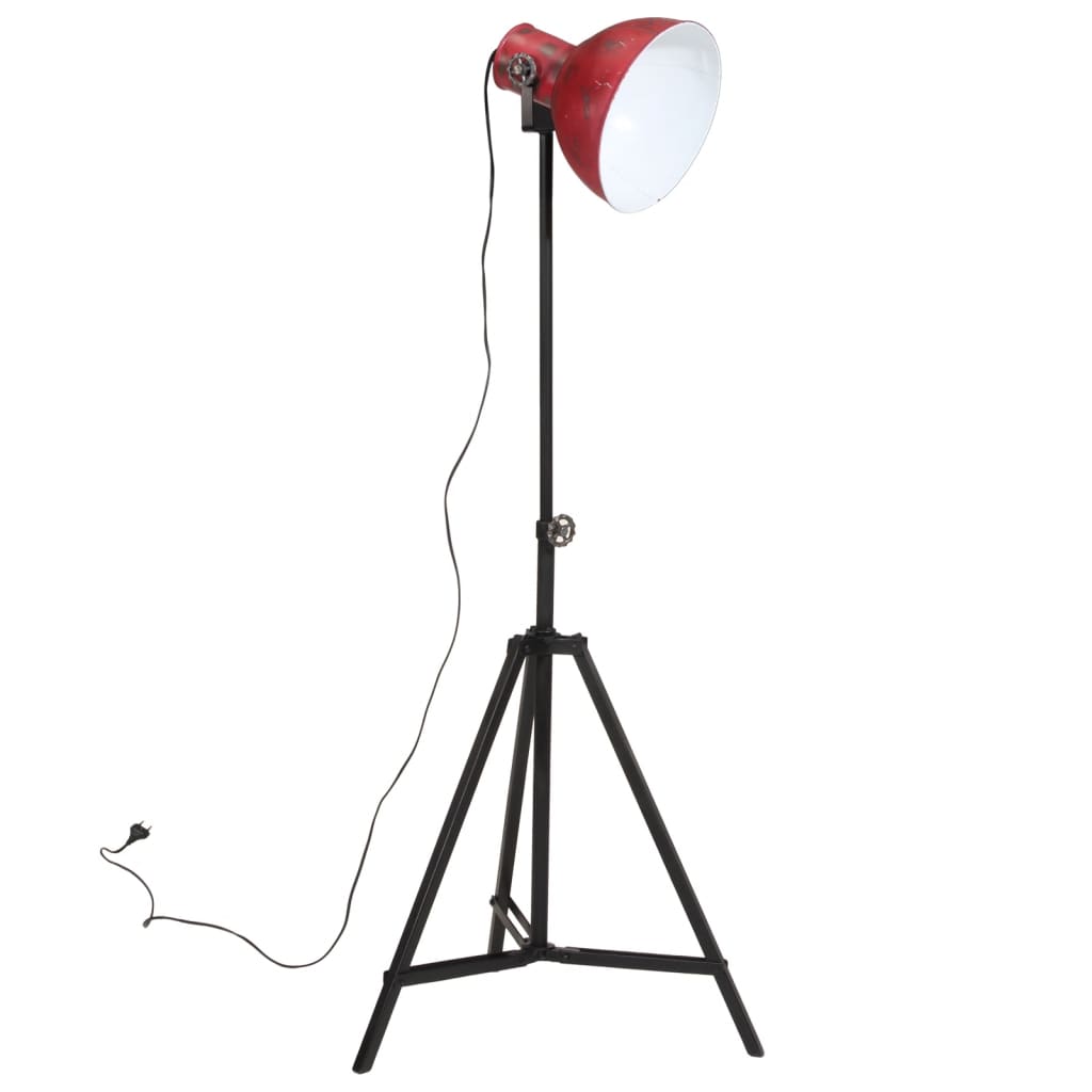 Vidaxl gulvlampe 25 W e27 61x61x90 150 cm forvitret rød