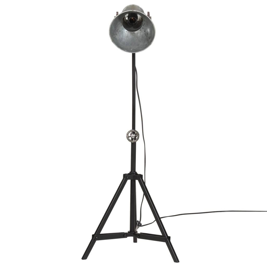 Vidaxl Floor Lamp 25 W E27 35x35x65 95 cm vintage sølvfarget