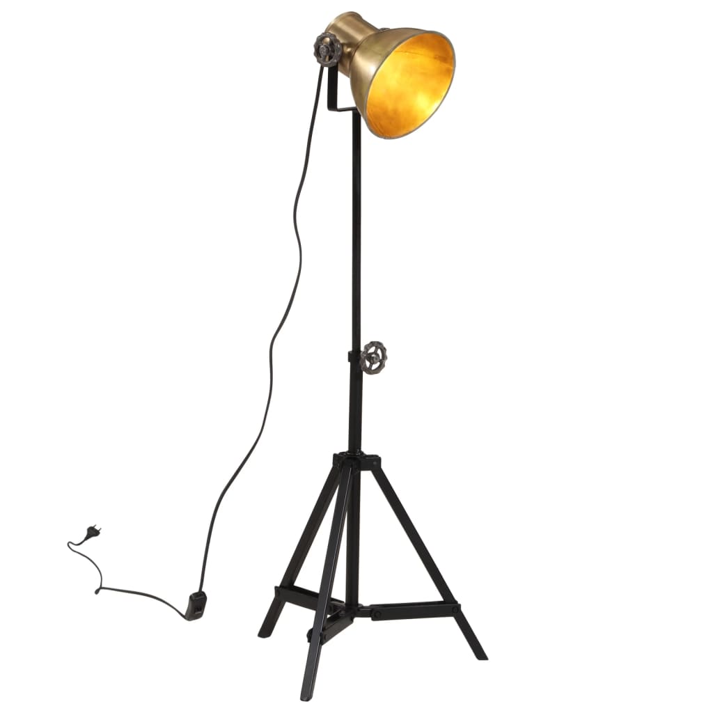 VidaXL lampadaire 25 w e27 35x35x65 95 cm couleur laiton antique
