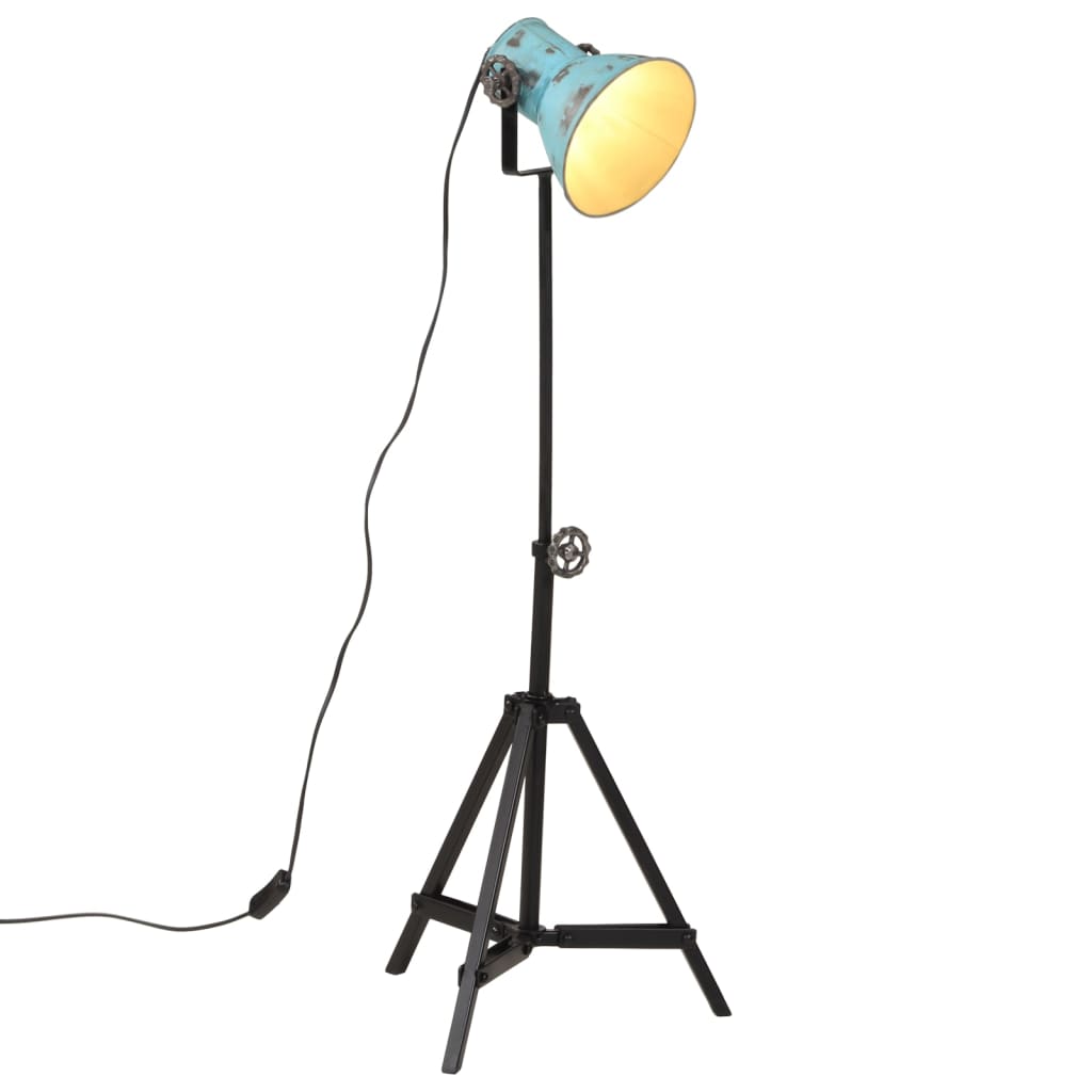 Vidaxl golvlampa 25 w e27 35x35x65 95 cm väderbitna blått