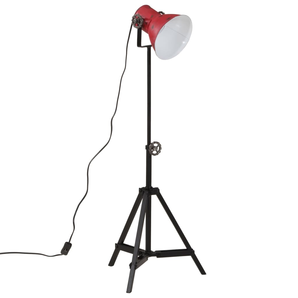 Vidaxxl lampadaire 25 w e27 35x35x65 95 cm rouge patiné