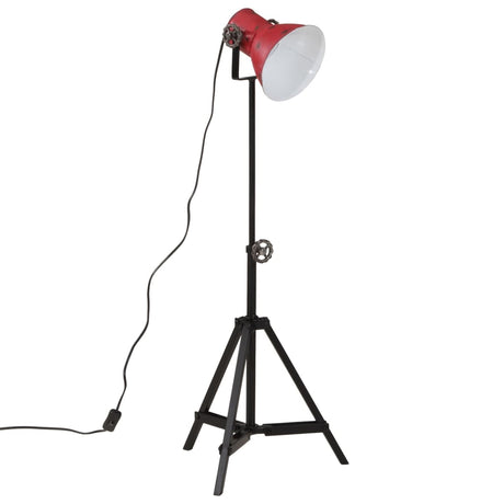 Vidaxxl lampadaire 25 w e27 35x35x65 95 cm rouge patiné