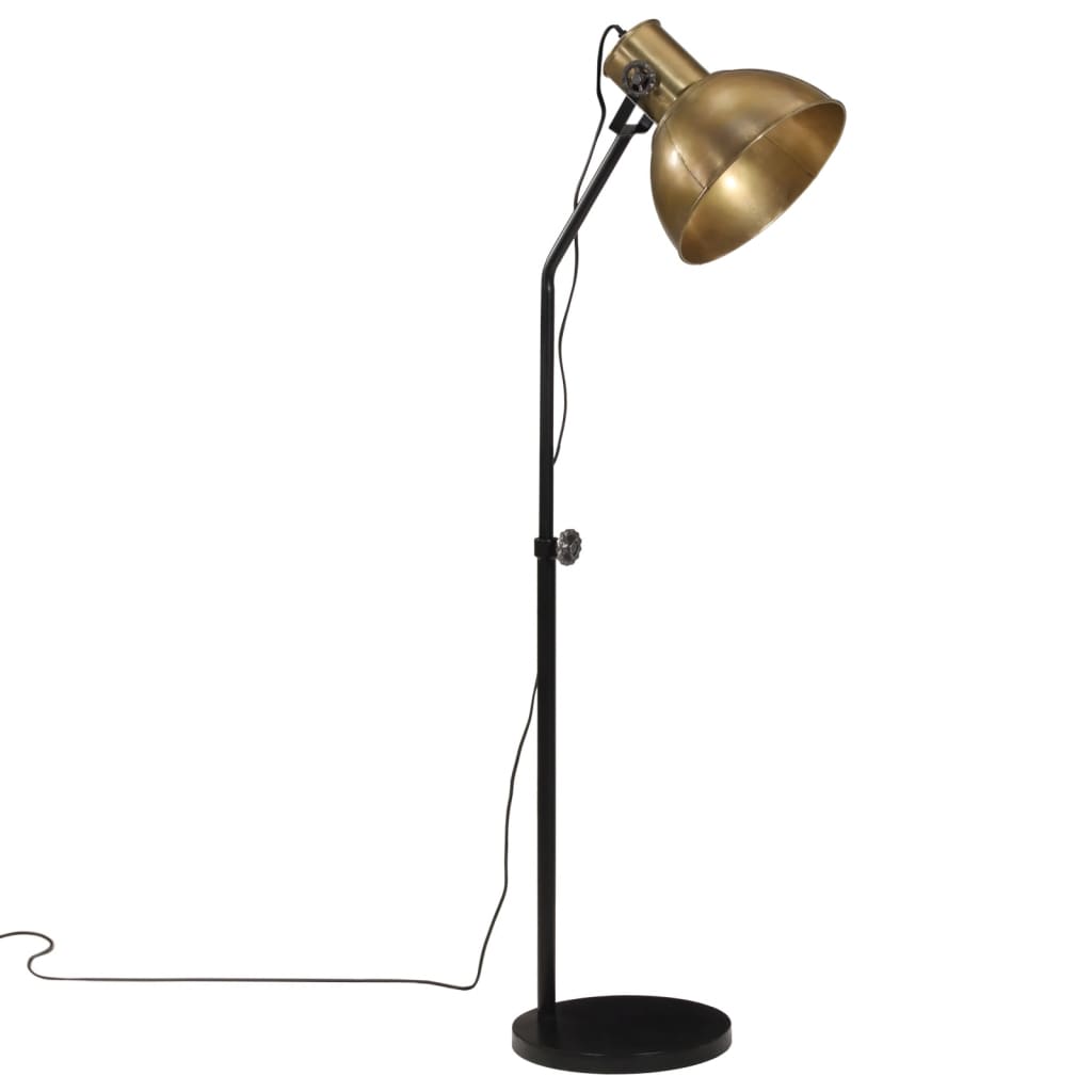 Vidaxl Floor Lamp 25 W E27 30x30x90-150 cm Antik messing Farvet