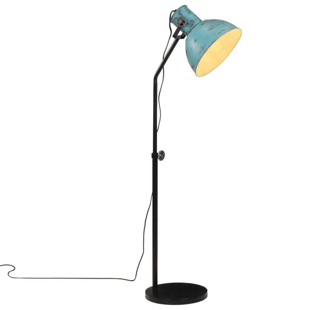 Lampa podłogowa vidaxl 25 W E27 30x30x90 150 cm zwietrzały niebieski