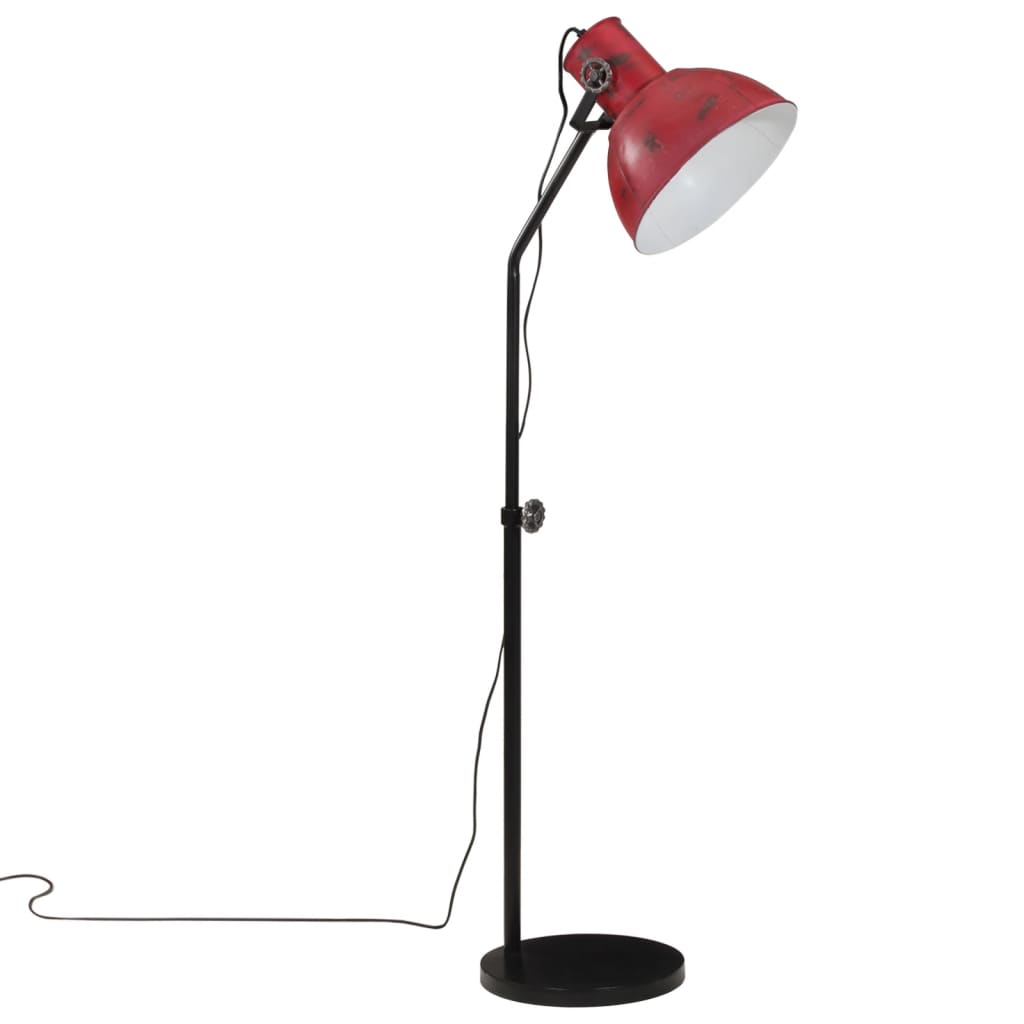 Vidaxl vloerlamp 25 w e27 30x30x90 150 cm verweerd rood