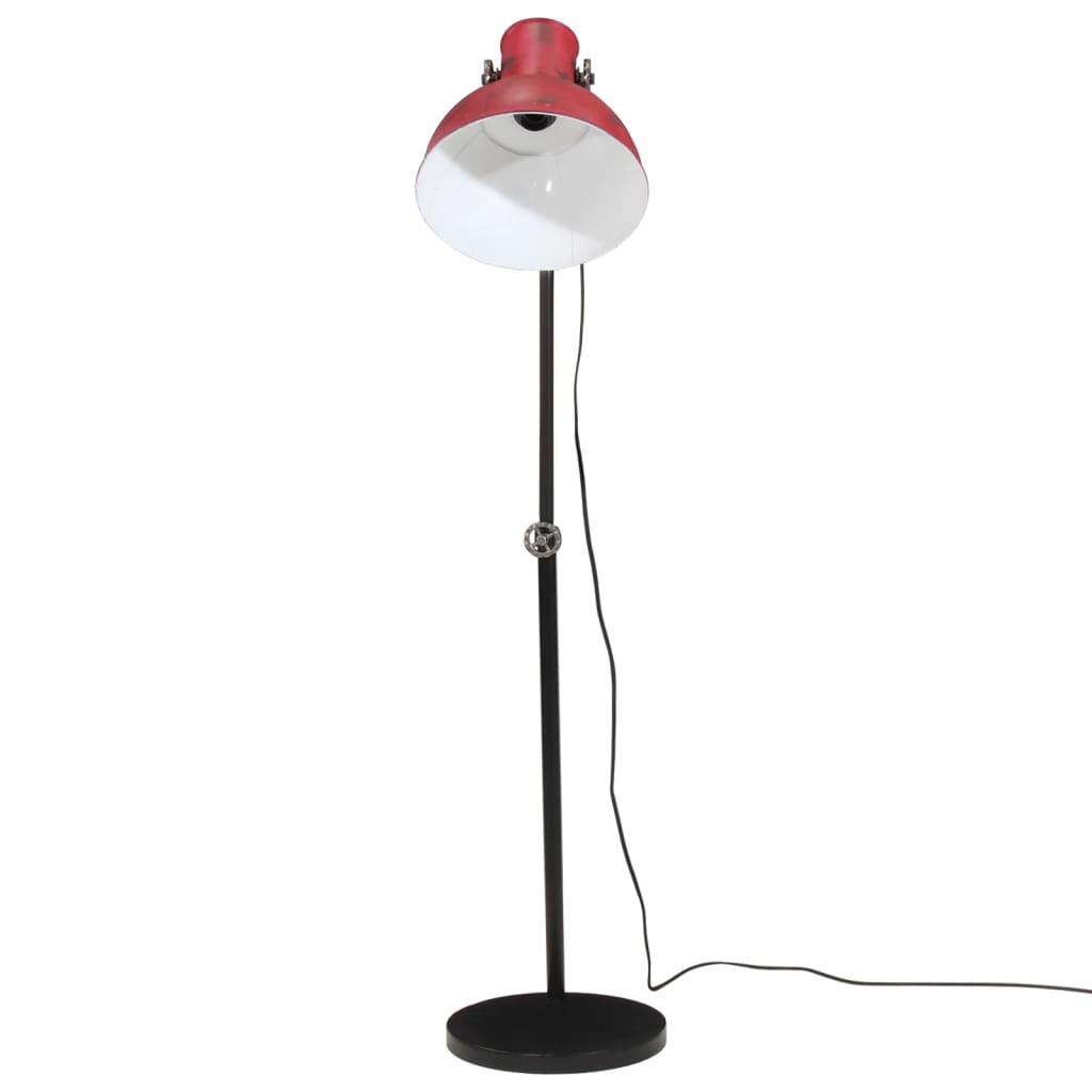 Vidaxxl lampadaire 25 w e27 30x30x90 150 cm rouge patiné