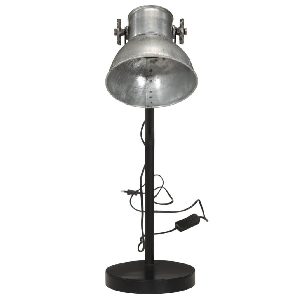 Vidaxx lampe de bureau 25 w e27 17x17x60 cm argent vintage