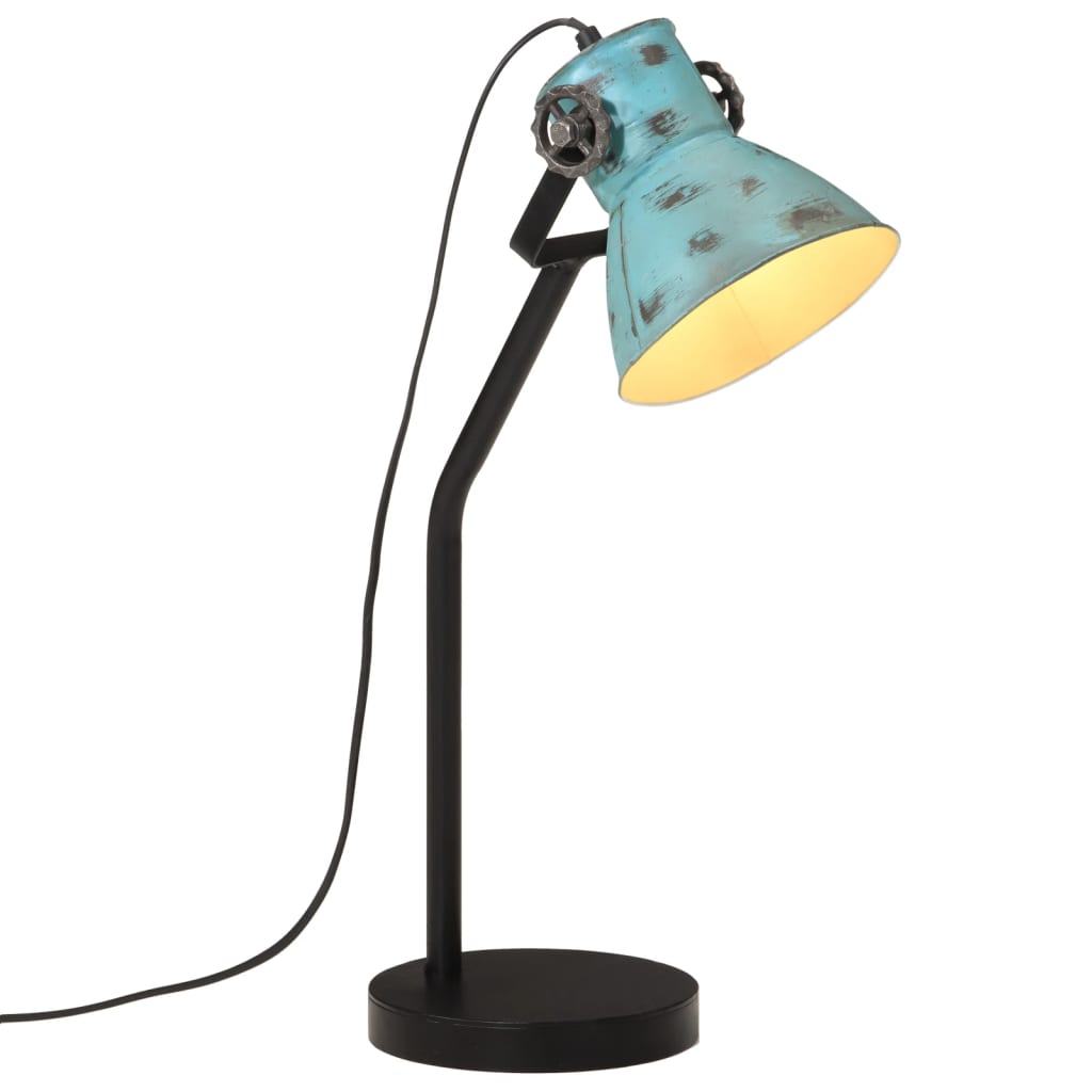 Vidaxx lampe de bureau 25 w e27 17x17x60 cm bleu patiné